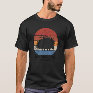 Porcupine Hugger Designs für Igel Porcupine Fa T-Shirt