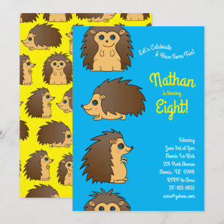 Porcupine Igel Kindergeburtstag Party Einladung