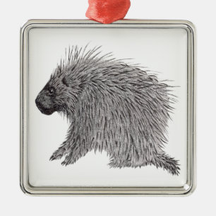Porcupine Ornament Aus Metall