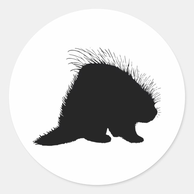 Porcupine Runder Aufkleber (Vorderseite)