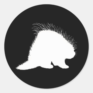 Porcupine Runder Aufkleber