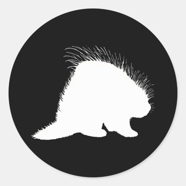 Porcupine Runder Aufkleber (Vorderseite)
