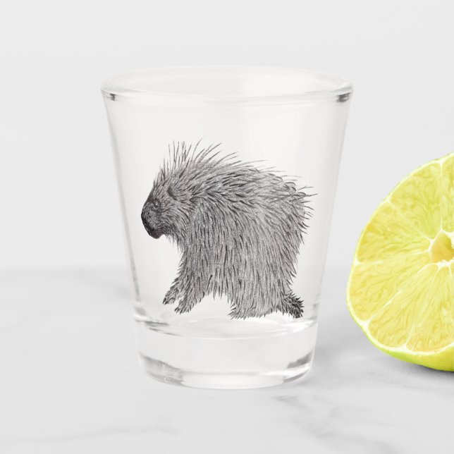 Porcupine Schnapsglas (Vorderseite)
