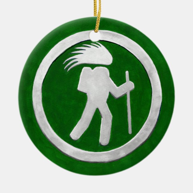 Porcupine Trail Marker Keramik Ornament (Vorne)