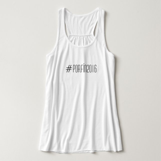 #PorFín2016 Flowy Rasiermesser-Rückseiten-Behälter Tank Top (Design Vorderseite)