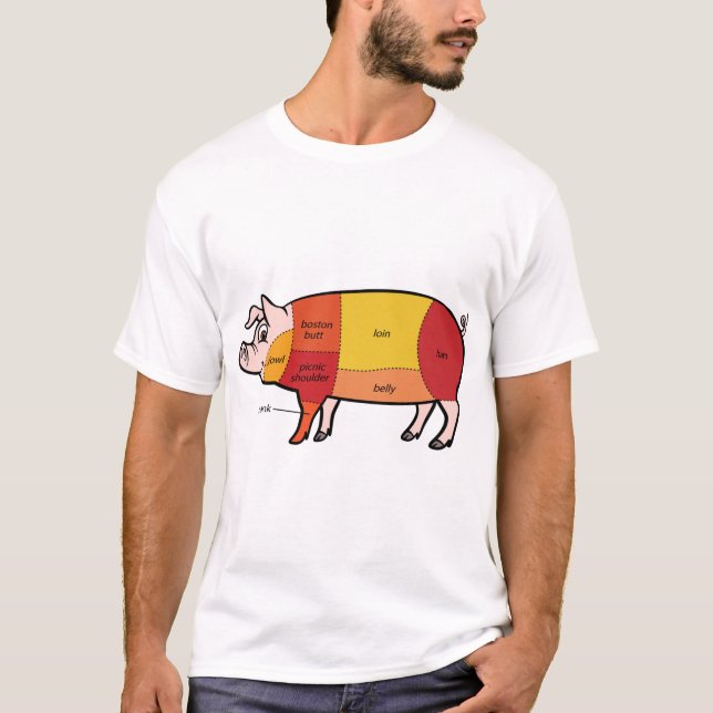Pork Butcher Chart T-Shirt (Vorderseite)