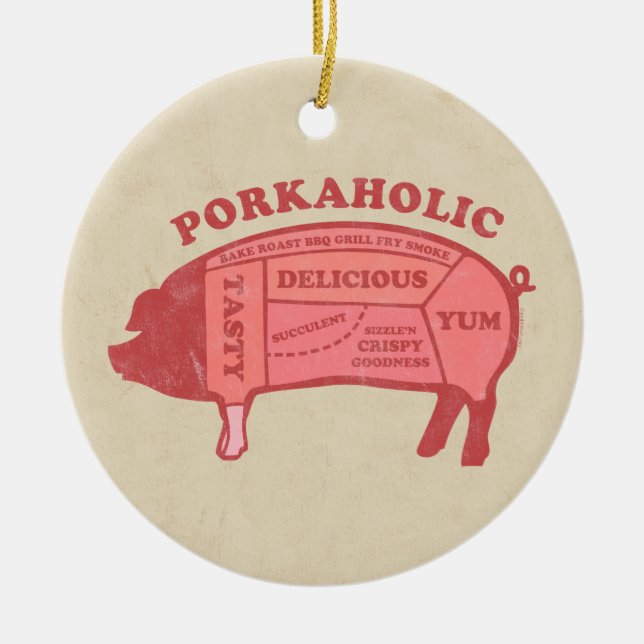 Porkaholic Verzierung Keramikornament (Vorne)
