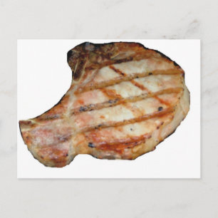 Porkchops sind köstlich postkarte