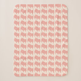 Porky Pals Salmon Pink Kleine Sherpa Blanket Sherpadecke