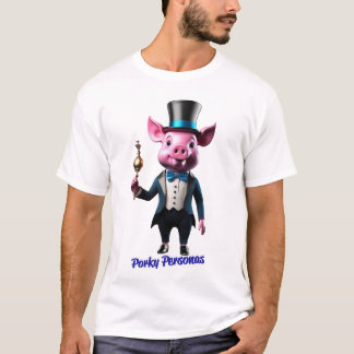 Porky Personas lustige Schweinefiguren. Magier T-Shirt