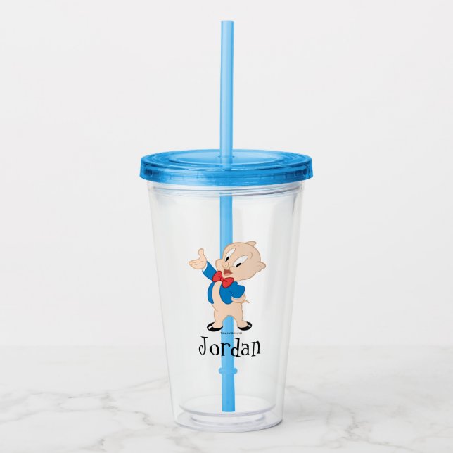 Porky Pig | Klassische Pose Acryltrinkbecher (Vorderseite)