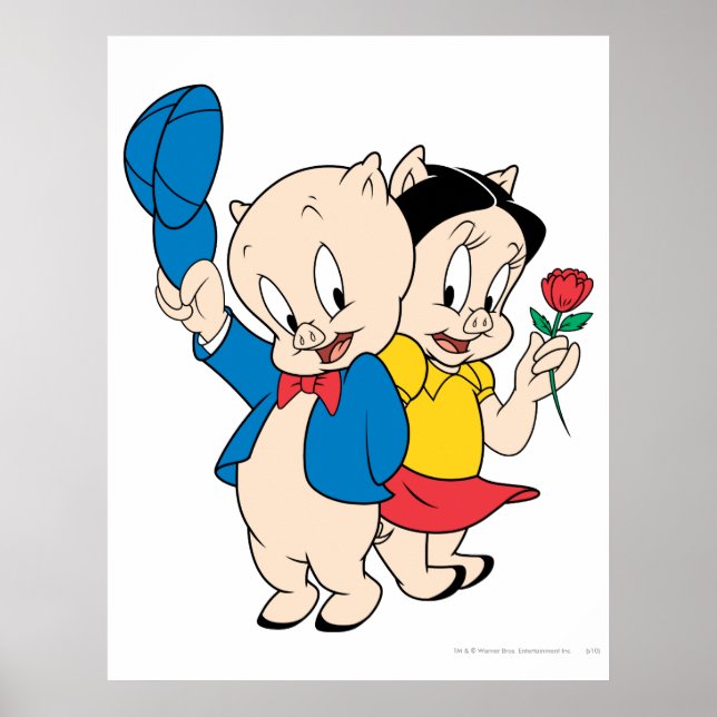 Porky Pig und Petunia Poster (Vorne)