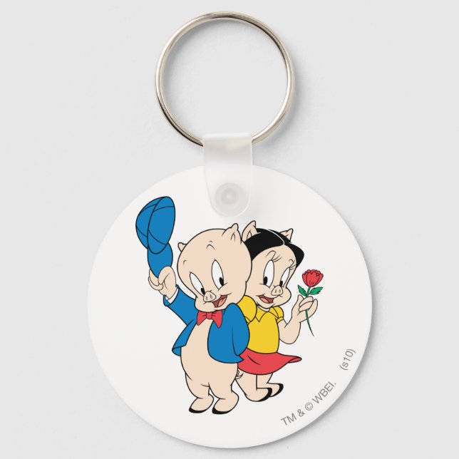 Porky Pig und Petunia Schlüsselanhänger (Vorderseite)