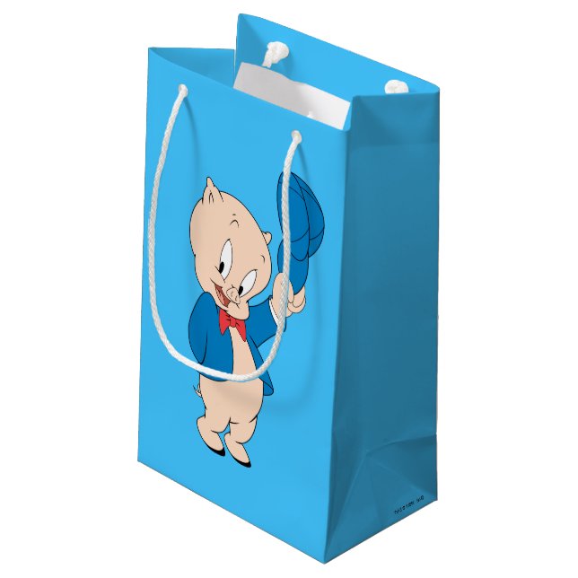 Porky Pig | Wave Hat Kleine Geschenktüte (Rückseite Schrägansicht)