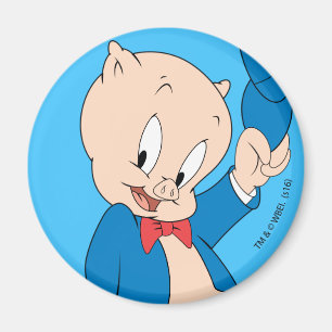 Porky Pig Wave Hat Magnet