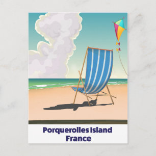 Porquerolles Island Frankreich Reiseplakat Postkarte