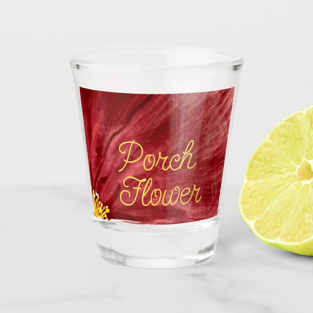 Porsche Blume / Original / Schnapsglas (Vorderseite)