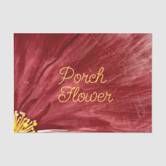 Porsche Blume / Original / Seidenpapier (Vorderseite)