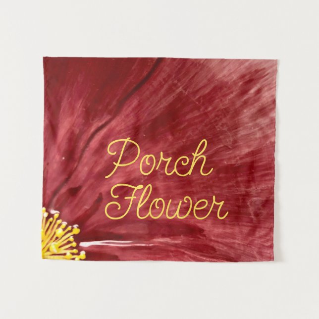 Porsche Blume / Original / Wandteppich (Vorderseite (Horizontal))