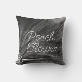 Porsche Blume / Schwarz und Weiß / Kissen