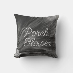 Porsche Blume / Schwarz und Weiß / Kissen