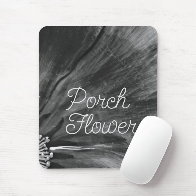 Porsche Blume / Schwarz und Weiß / Mousepad (Mit Mouse)