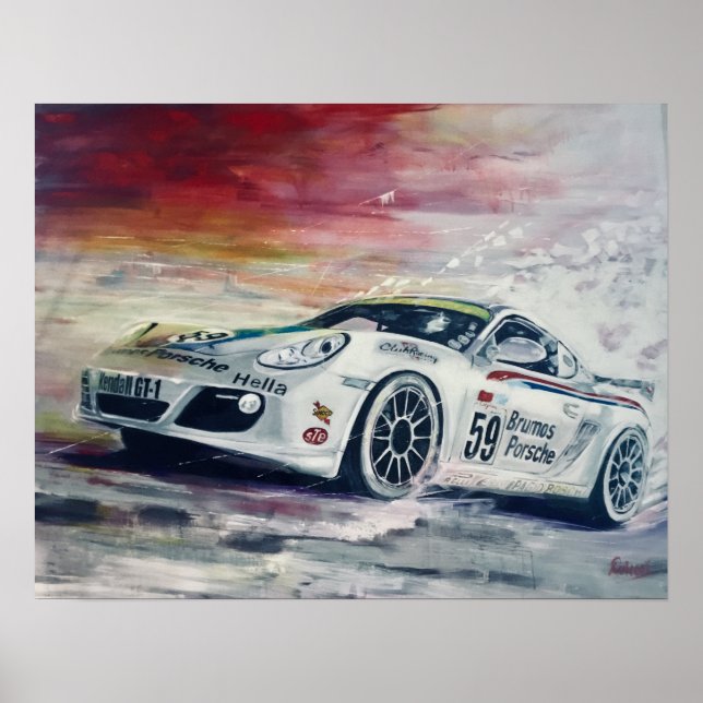 Porsche, Kunstposter Poster (Vorne)