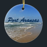 Port Aransas Beach in Texas Keramikornament<br><div class="desc">Schönes Foto am Meer von Port Aransas Beach in Texas. Ein tolles Geschenk für einen Texaner,  der Mustang Island im Sommer Lieben. Ein Urlaub im Meer und in der Sonne ist genau das,  was jeder braucht.</div>