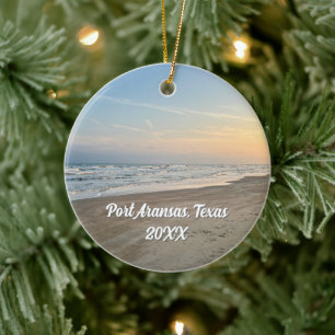 Port Aransas Beach Sonnenuntergang Texas Fotografi Keramik Ornament