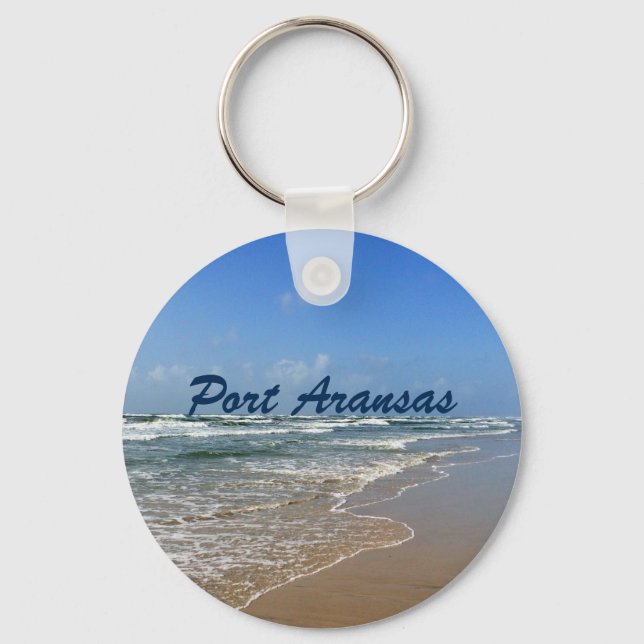 Port Aransas Beach Texas Küste Schlüsselanhänger (Vorderseite)
