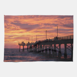Port Aransas Beach Towel - Gulf Coast Sunset  Geschirrtuch