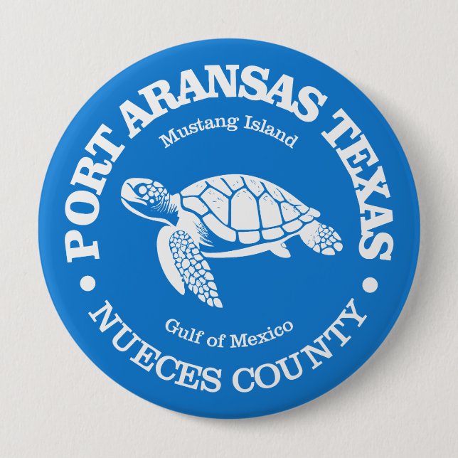 Port Aransas (Meeresschildkröte) Button (Vorderseite)