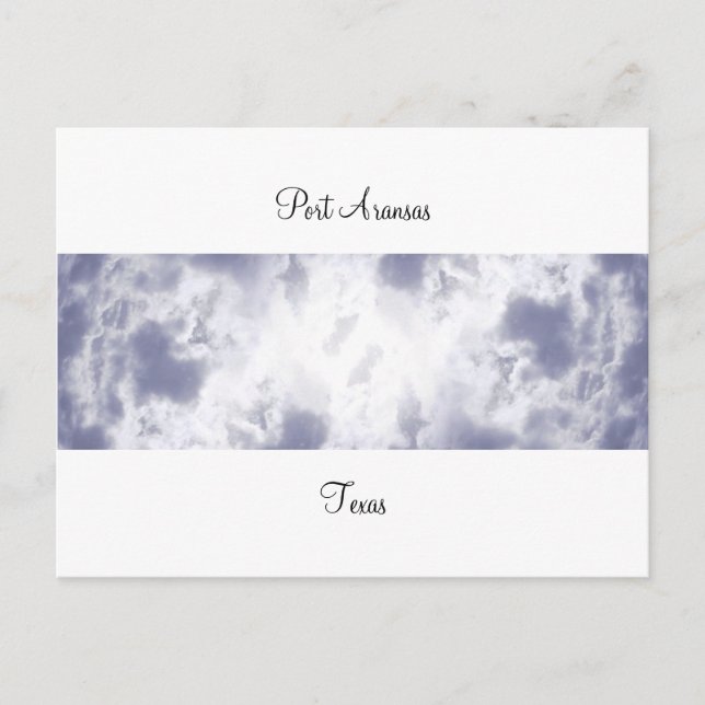 Port Aransas (Panorama) Wolken #2 Postkarte (Vorderseite)