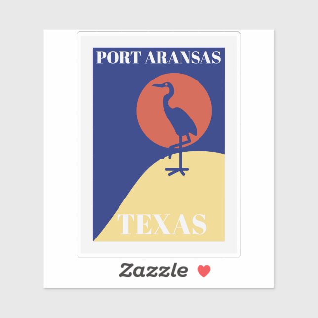 Port Aransas Texas Aufkleber (Blatt)