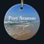 Port Aransas Texas Beach Foto Custom Christmas Keramik Ornament<br><div class="desc">Schönes Foto am Meer von Port Aransas Beach in Texas. Ein tolles Geschenk für einen Texaner,  der Mustang Island im Sommer Lieben. Ein Urlaub im Meer und in der Sonne ist genau das,  was jeder braucht.</div>