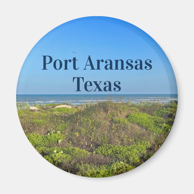 Port Aransas Texas Beach Grass Fotografie Magnet (Vorne)