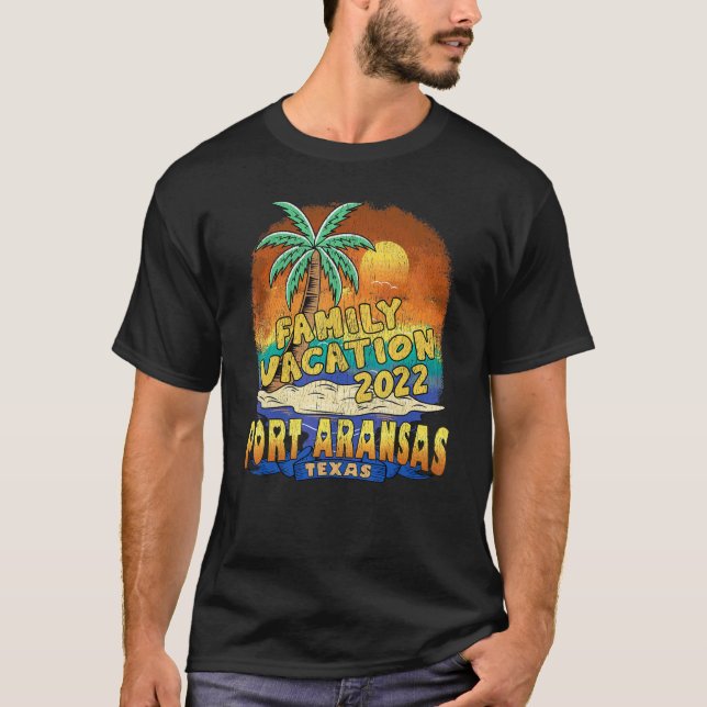 Port Aransas Texas Familienurlaub 2022 Beach Souv T-Shirt (Vorderseite)