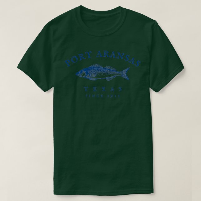 Port Aransas Texas Fishing Graphic T-Shirt (Design vorne)