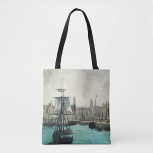 Port at Calais by Manet, Vintager Impressionismus  Tasche