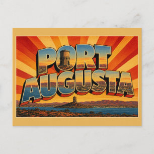 Port Augusta Südaustralien Outback-Gateway-Kunst Postkarte