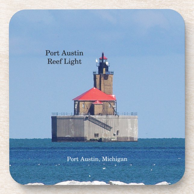 Port Austin Reef Light set de 6 dessous de verre e (Devant)