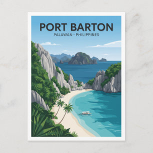 Port Barton Philippinen Geschenk Postkarte
