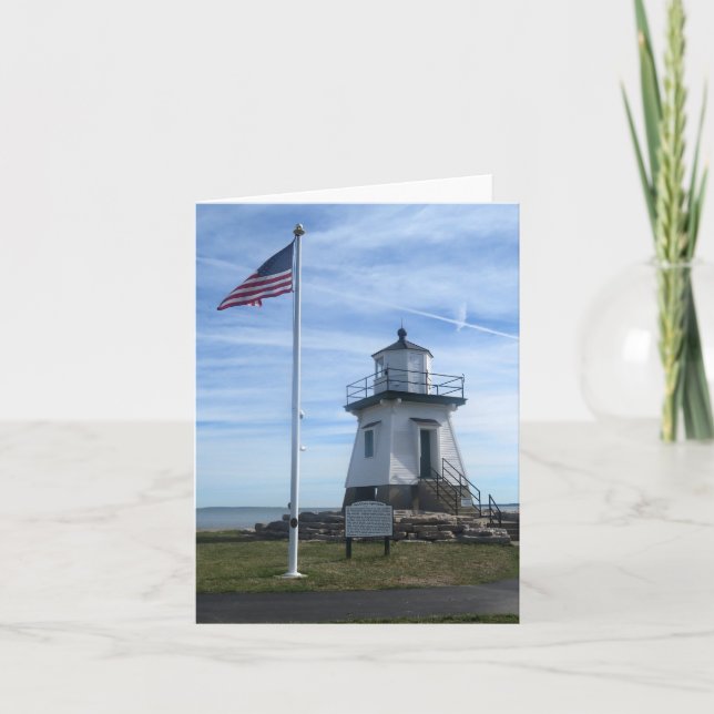 Port Clinton Lighthouse mit Blankokarte Karte (Vorderseite)