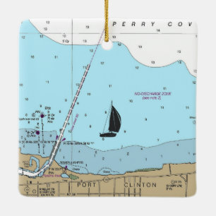 Port Clinton OH Schönheitsdiagramm Keramikornament
