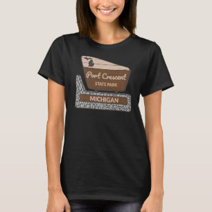 Port Crescent Staat Park Michigan MI Begrüßungszei T-Shirt