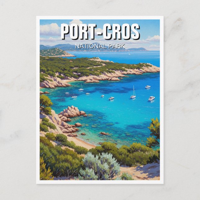 Port-Cros Nationalpark Frankreich Reisen Postkarte (Vorderseite)
