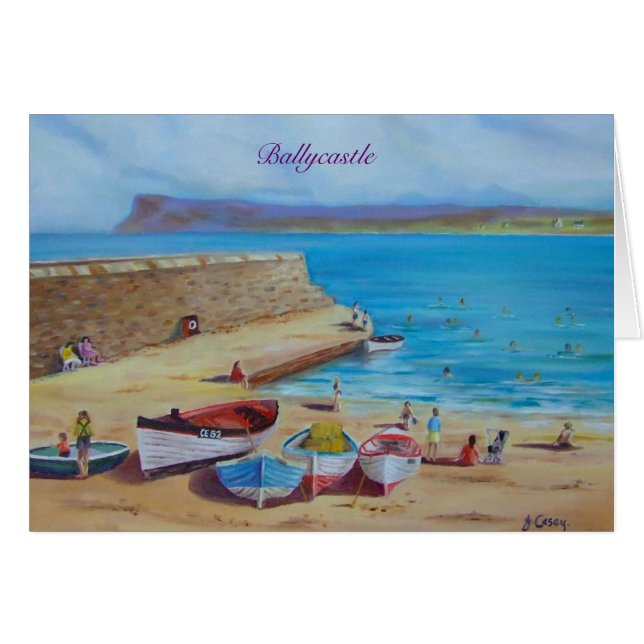Port de Ballycastle, peinture à l'huile d'Antrim (Devant Horizontal)