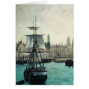 Port de Calais par Manet, Art Impressionniste Vint