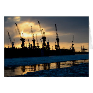 Port de Hambourg Coucher du soleil - Hambourg