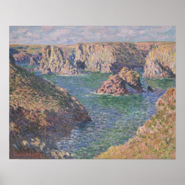 Port-Domois, Belle-Isle (1887) von Claude Monet Poster (Vorne)